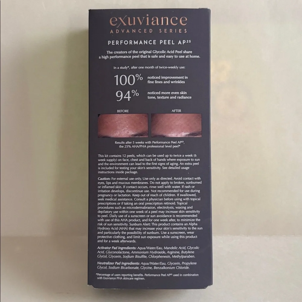 Exuviance Performance Peel AP25 13 Step 1&2 Pads At-Home Facial Peel NIB $86